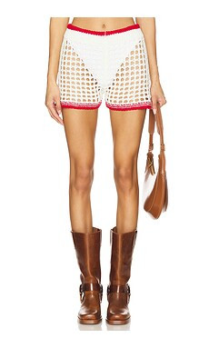 superdown Bronwin Short in White & Red from Revolve.com | Revolve Clothing (Global)