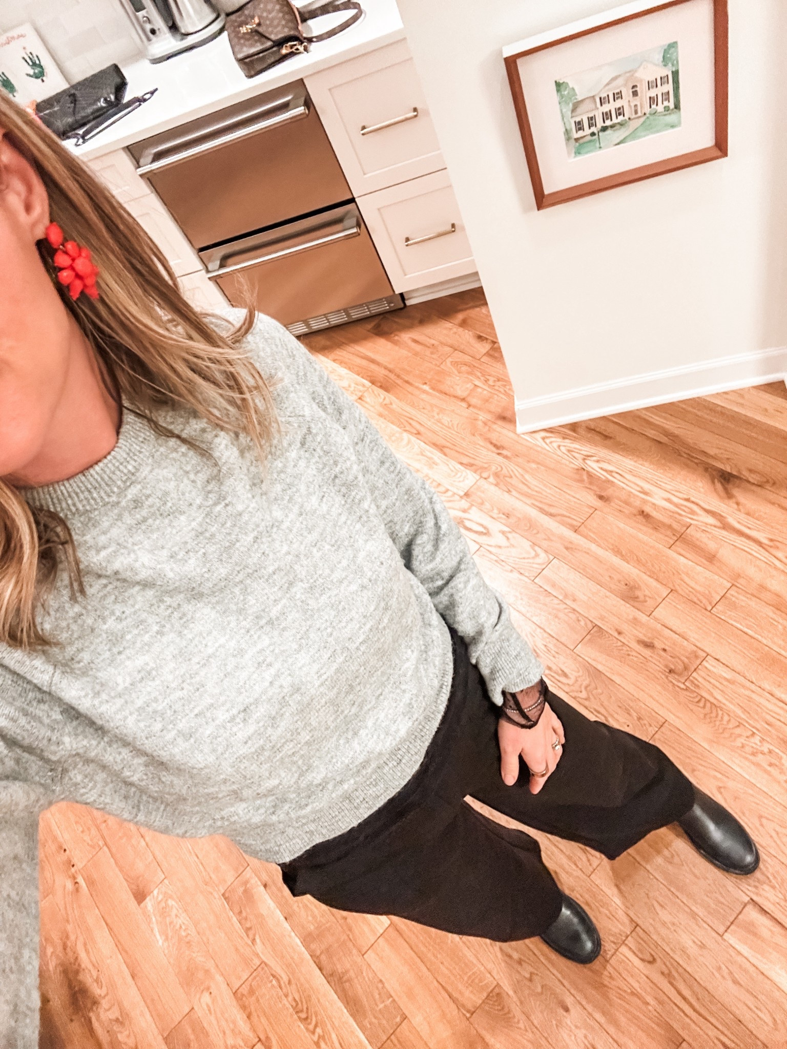 Outfit for elementary Christmas concert yesterday. I have been leaning more towards classics and I’m not mad about it. There’s nothing better than a great fitting silhouette! These trousers are only $30 and extremely comfortable and flattering! I added a lace layer under ($7!) for a little flair. 

#LTKmomlife #LTKWorkwear #LTKootd