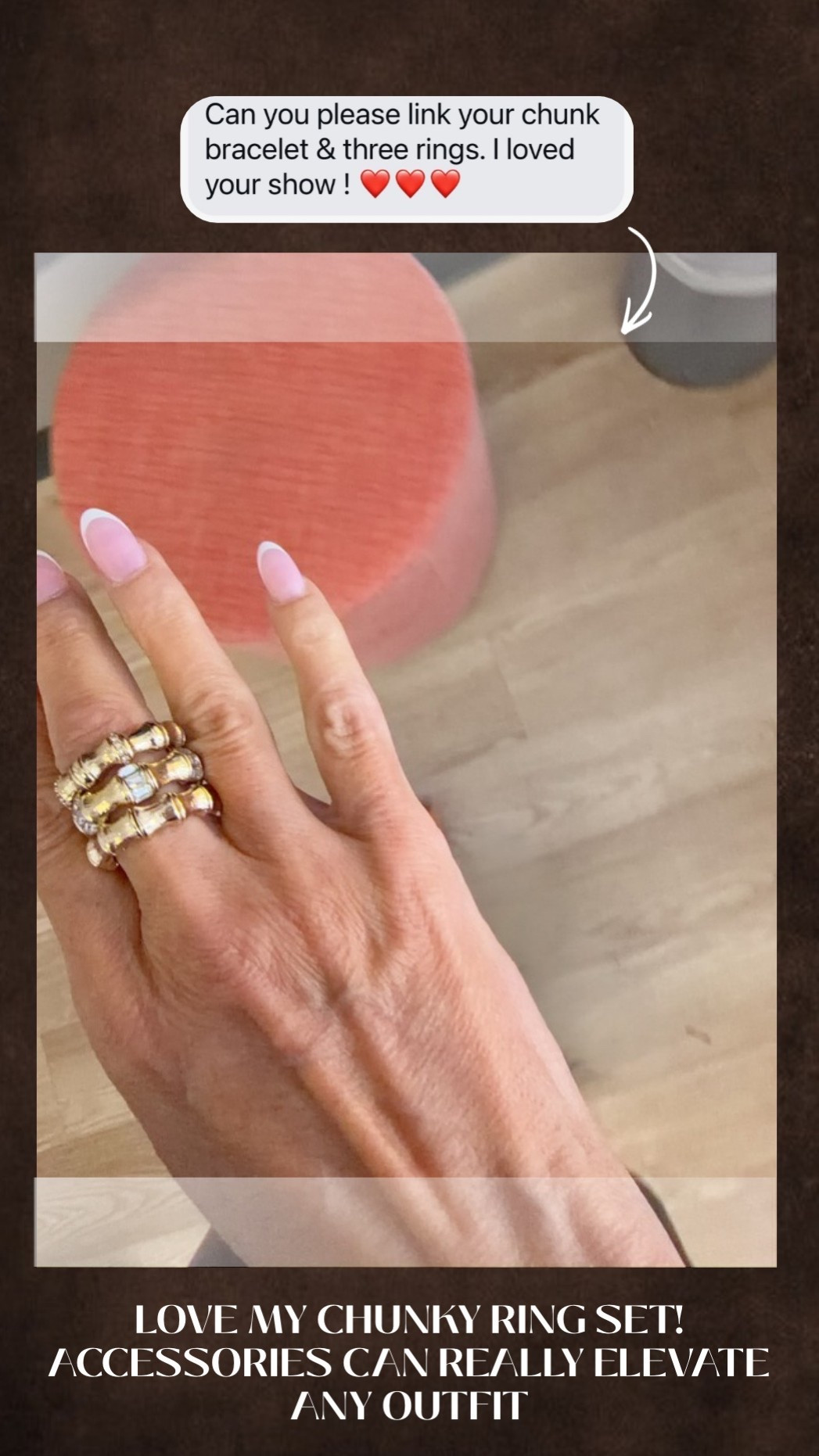 So many of you have been loving my recent accessories! My ring stack is from White House black market but sold out so I’m linking similar options!

#LTKgrwm #LTKootd #LTKSaleAlert