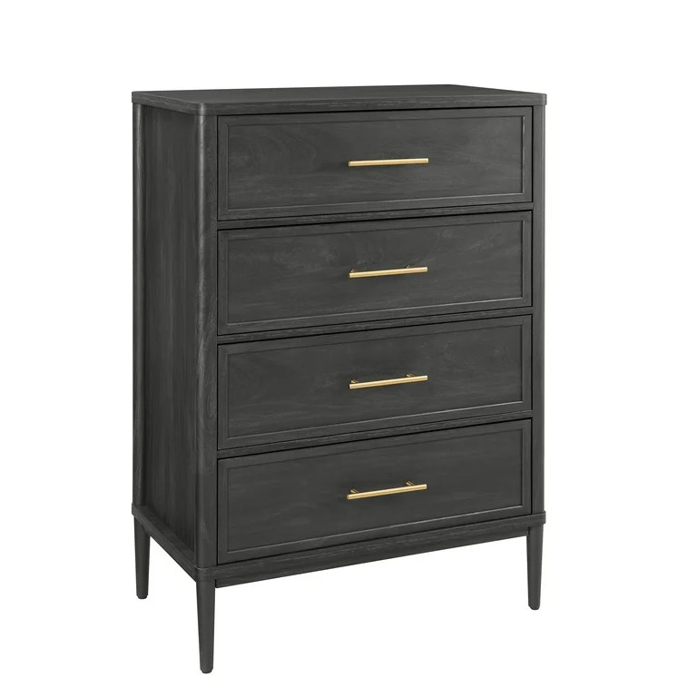 Better Homes & Gardens Oaklee 4 Drawer Dresser, Charcoal Finish | Walmart (US)