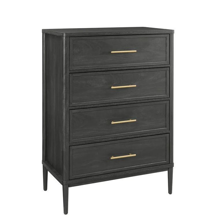 Better Homes & Gardens Oaklee 4-Drawer Dresser, Charcoal Finish - Walmart.com | Walmart (US)