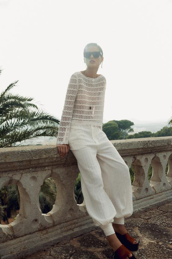 POINTELLE KNIT SWEATER | Zara US