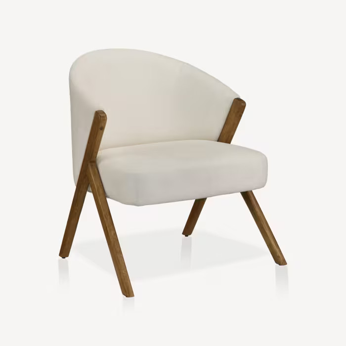 Fabric and Wood Accent Chair | Bouclair