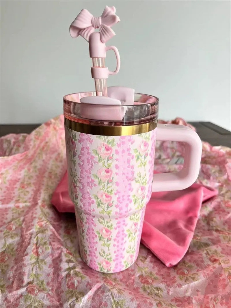 40oz & 14oz Insulated Tumblers with Bow Cap Double-Wall Cups Festive Red & Green Valentine Gift M... | Walmart (US)