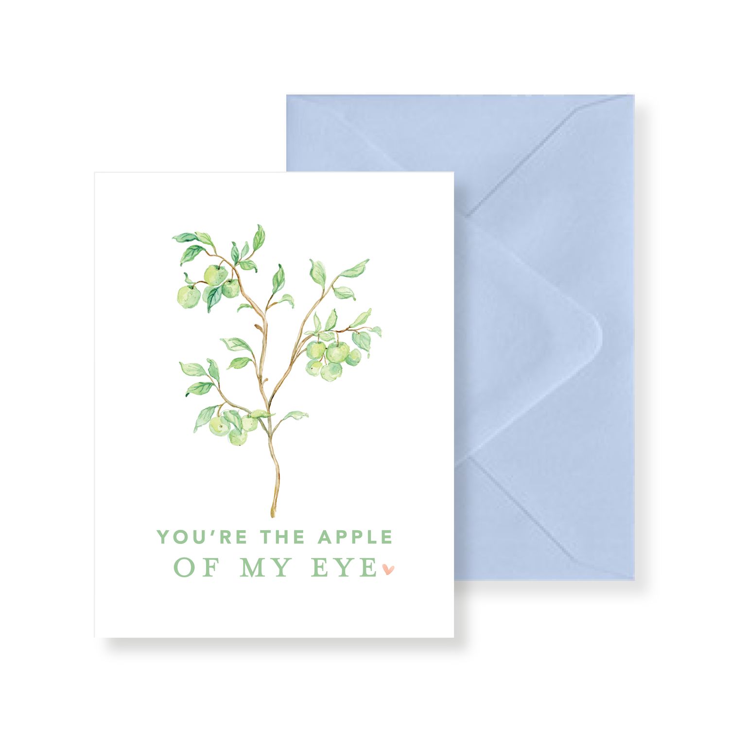 You're The Apple Of My Eye Watercolor Valentine's Day Greeting Card — Simply Jessica Marie | Simply Jessica Marie