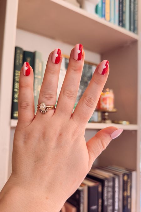 Valentines press on nails from olive & June!