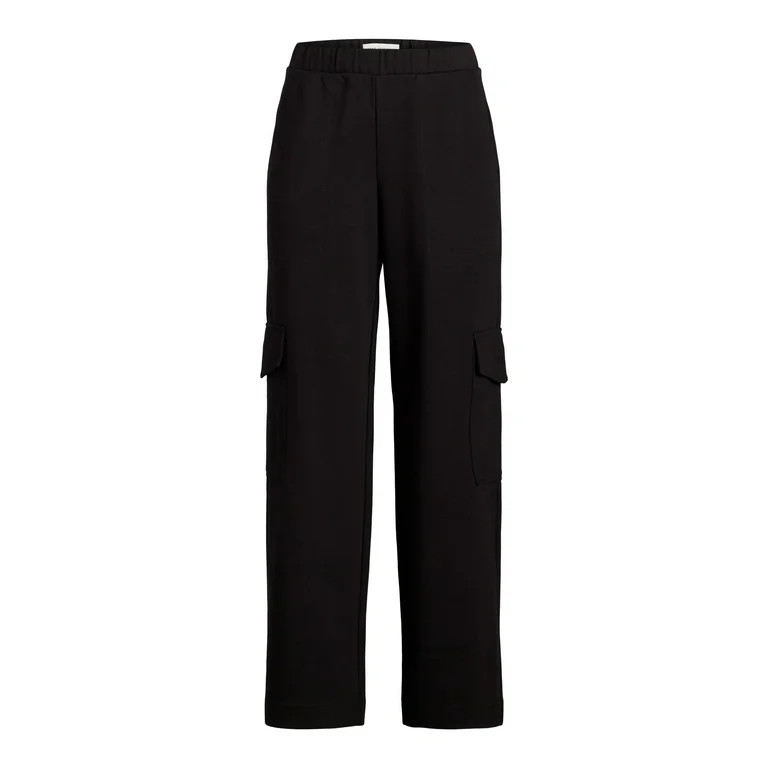 Free Assembly Women's Wide Leg Knit Cargo Pants, 30” Inseam, Sizes XS-XXL | Walmart (US)