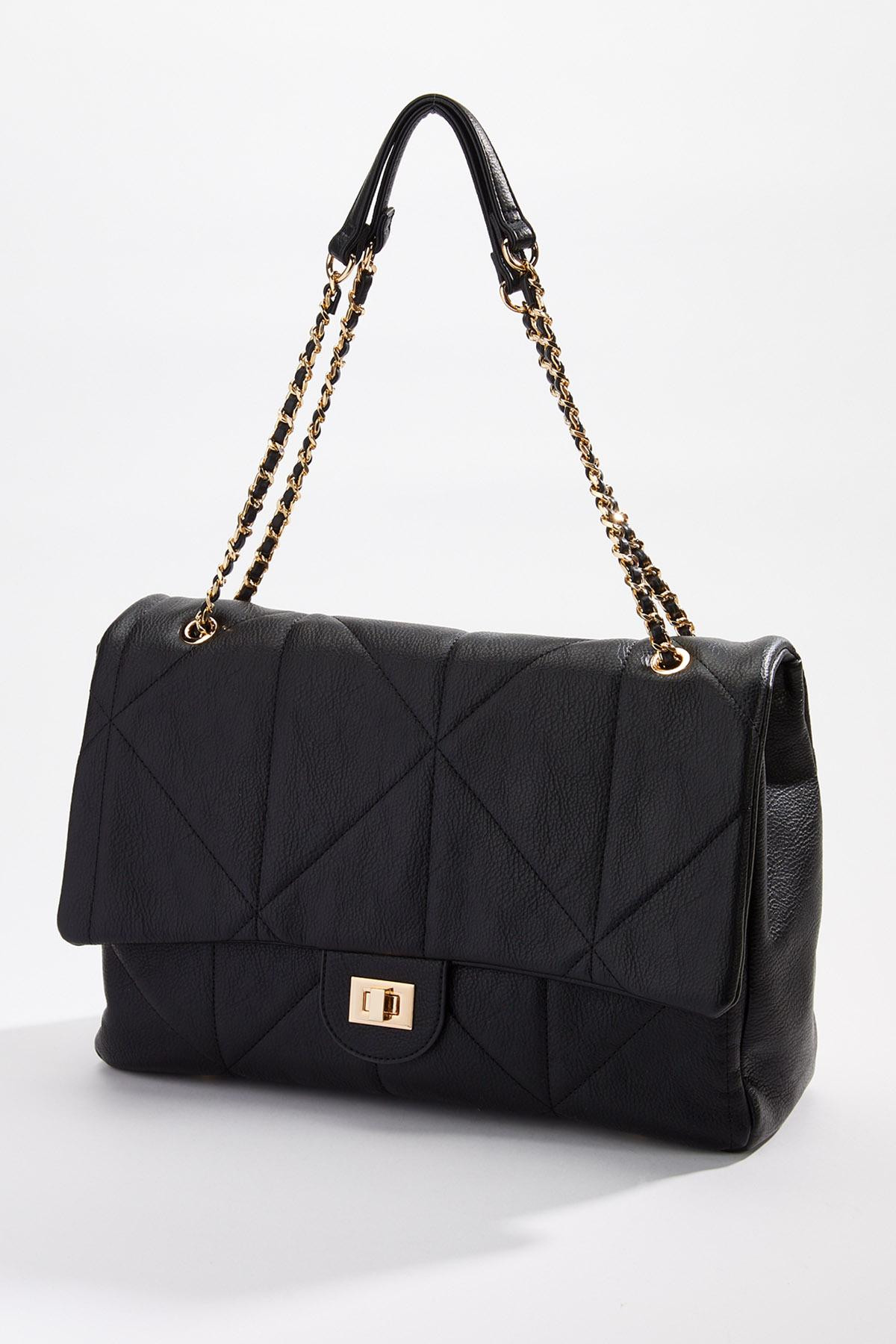 Large Quilted Shoulder Bag | Cato Fashions