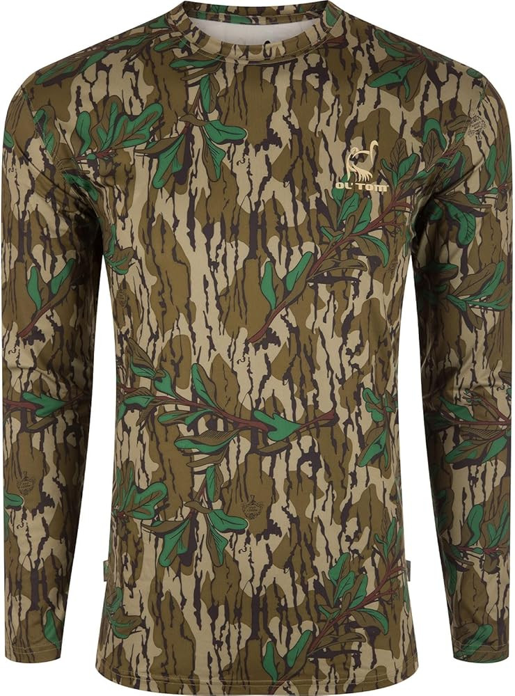 Drake Waterfowl Men's Performance Crew Long Sleeve T-Shirt - Lightweight Soft Breathable Quick-Dry Moisture-Wicking Camo Tee | Amazon (US)