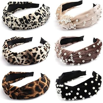 TOBATOBA 6 Pieces Women Headbands Wide Knot Dot Hairbands Turban Headbands for Women,Include 3 Pi... | Amazon (US)