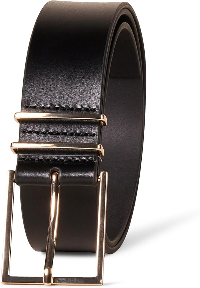 Amazon Essentials Women's Leather Refined Buckle Dress Belt | Amazon (US)