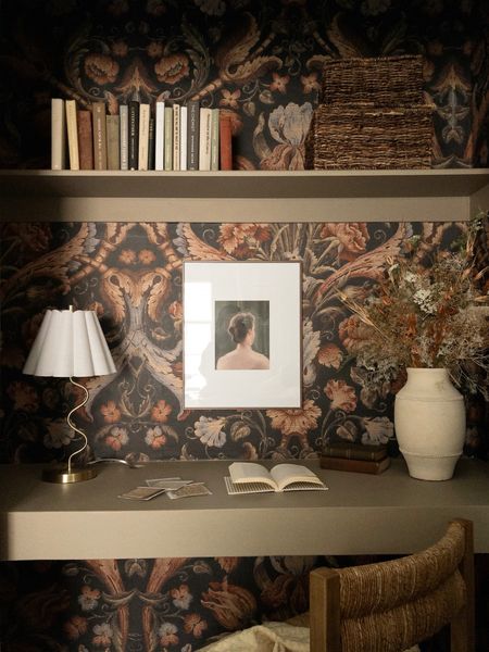 Cloffice Inspo // Small space home office! 

cloffice, home office inspiration, small space design, art print, etsy finds, desk chair, office inspo, cloffice inspo, vase, wallpaper, books, vintage look, antique look, vintage finds, wavy lamp, table lamp, marshall’s, office design, home office design, art, feminine art, green office, green paint, rattan, woven basket, rattan chair, woven chair, 

#LTKStyleTip #LTKHome