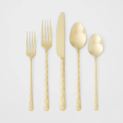 20pc Cherryfield Champagne Flatware Set - Threshold™ | Target