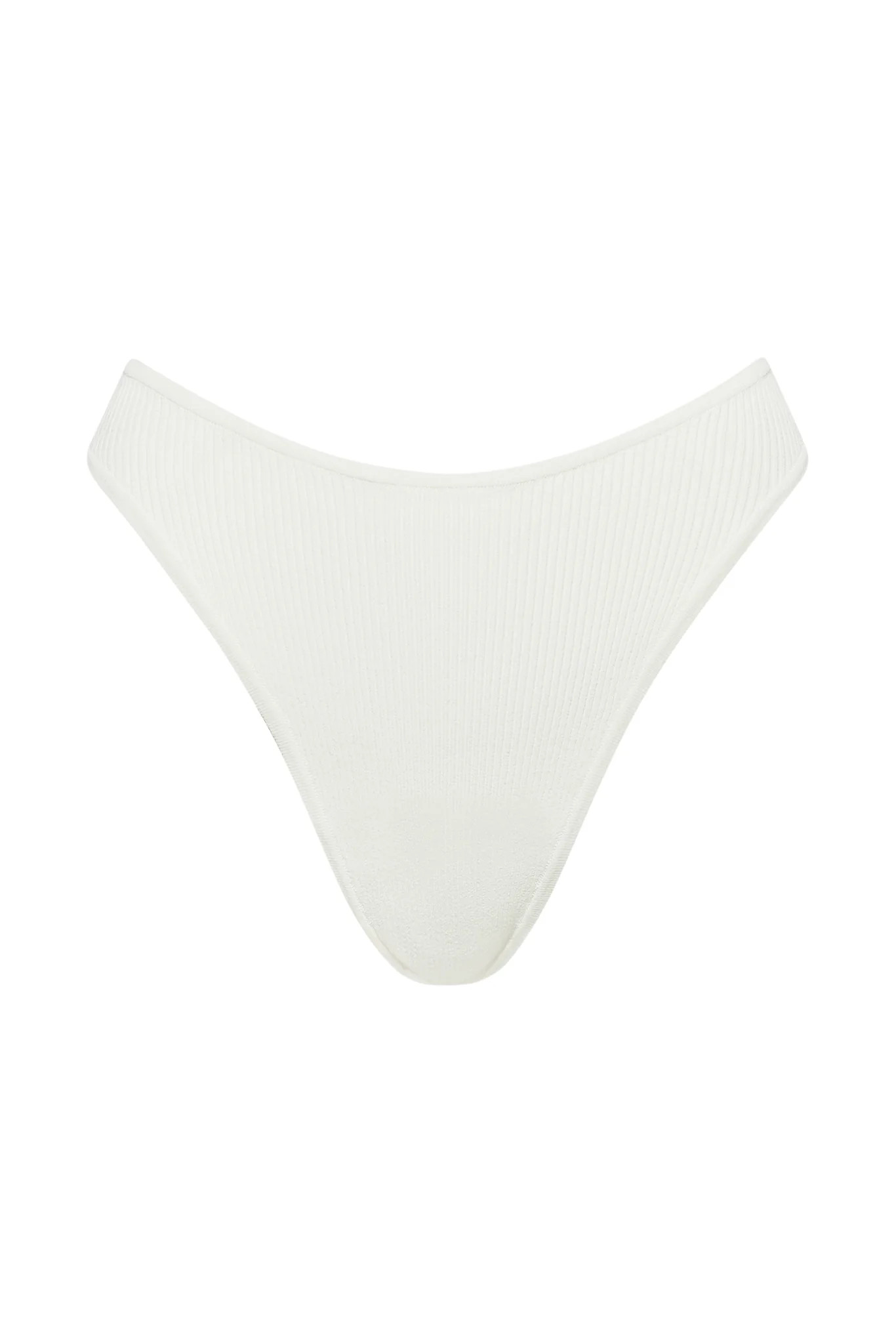 Bel Air Knitwear Bottom - White Rib | Monday Swimwear