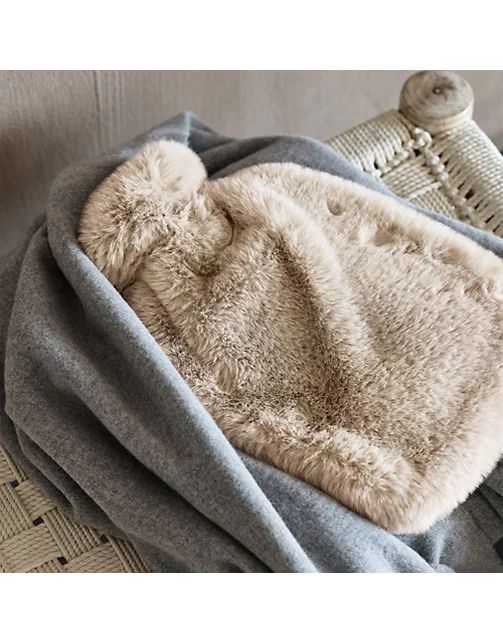 Super Soft Faux Fur Hot Water Bottle | The White Company (UK)