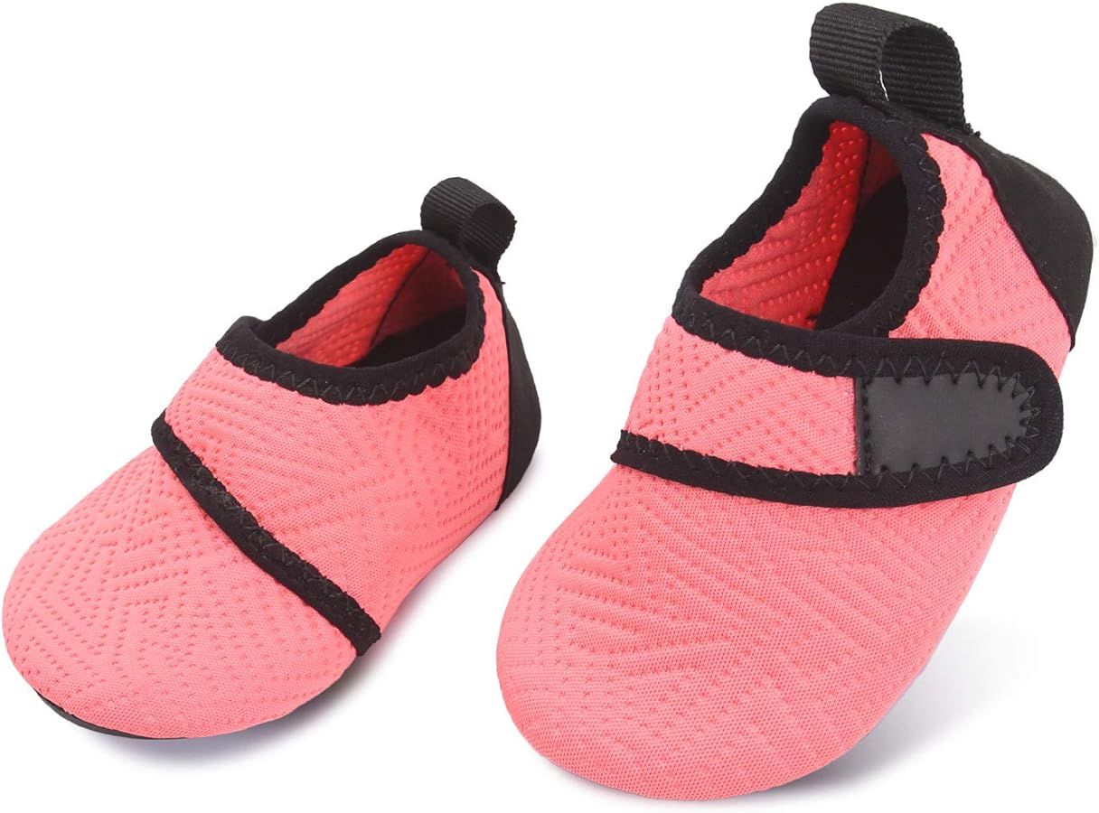 L-RUN Baby Water Shoes Barefoot Skin Aqua Sock Swim Shoes for Beach Swim Pool Infant Swim Shoes | Amazon (US)