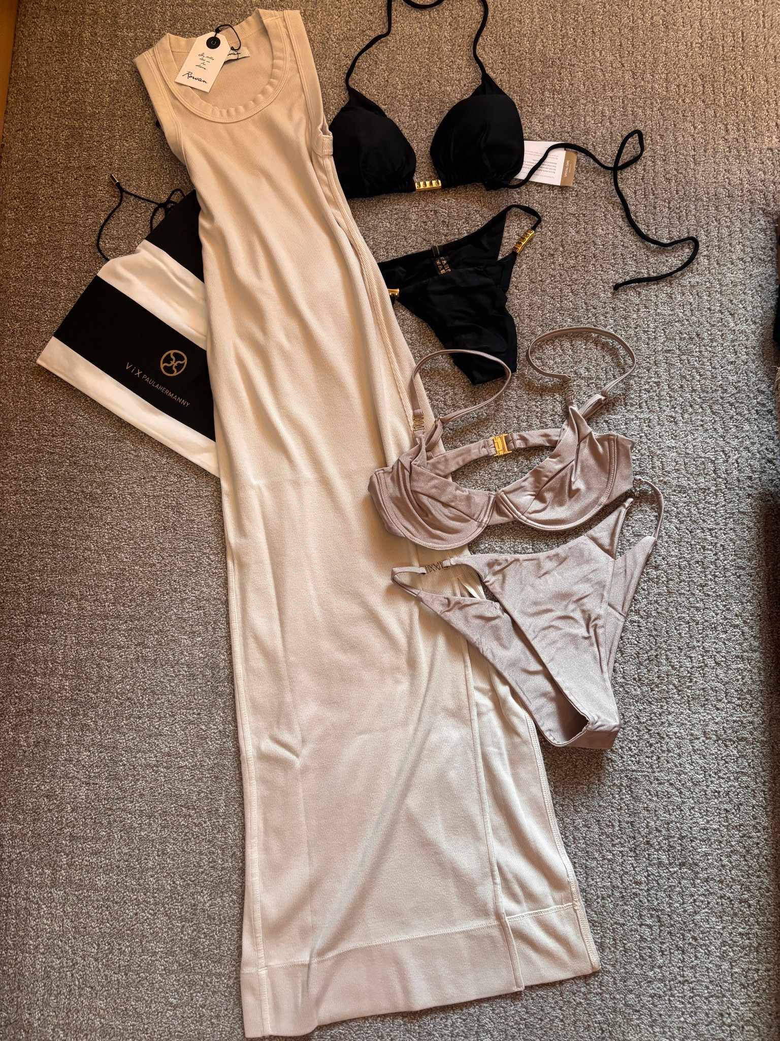 Quality neutral pieces for vacation! Vix Paula Hermanny Black Bikini• SANORI SWIM• Rowan Dylan knit maxi dress • dress it up or down

#LTKTravel #LTKootd #LTKPetite