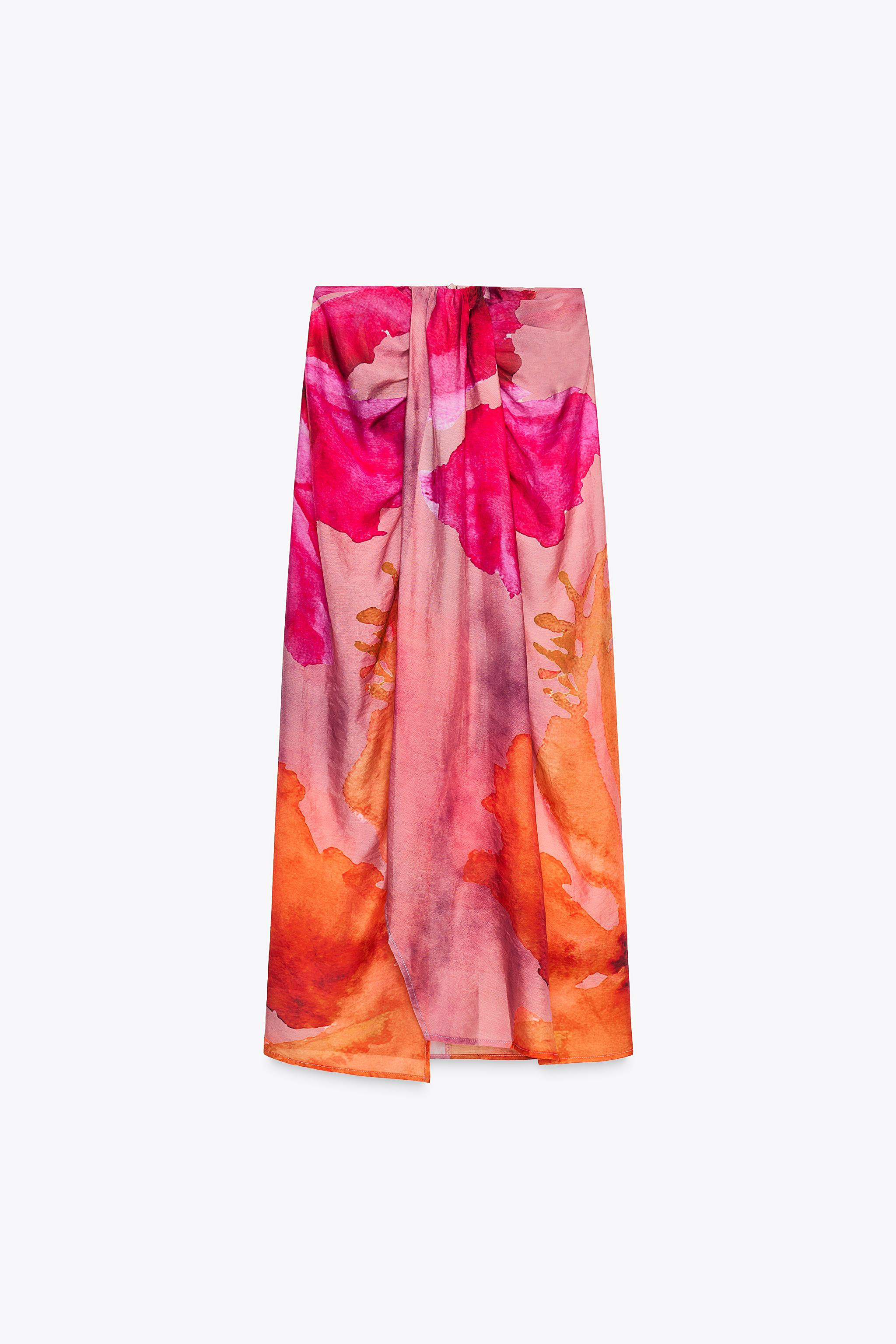 FLORAL PRINTED KNOTTED SARONG | Zara US