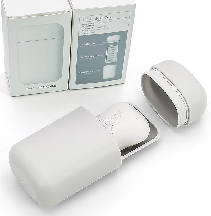 Leak Proof Travel Soap Case with Draining Layer, Portable Soap Container for One Regular Bar Soap... | Amazon (US)