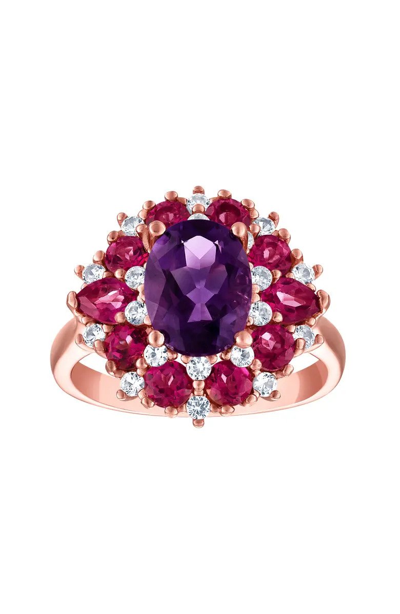 FZN 14K Rose Gold Over Silver Amethyst & Pink Topaz Ring | Nordstromrack | Nordstrom Rack