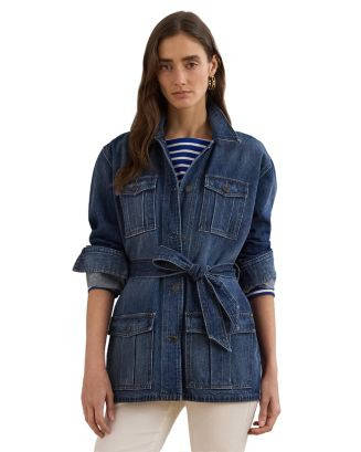 Belted Denim Shirt Jacket, Regular & Petite | Bloomingdale's (US)