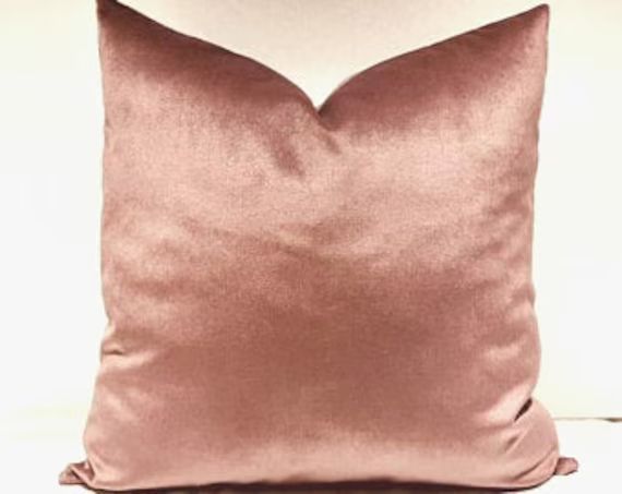 Luxury Dusty Rose Velvet Throw Pillows Velvet Pillow Cover | Etsy | Etsy (US)
