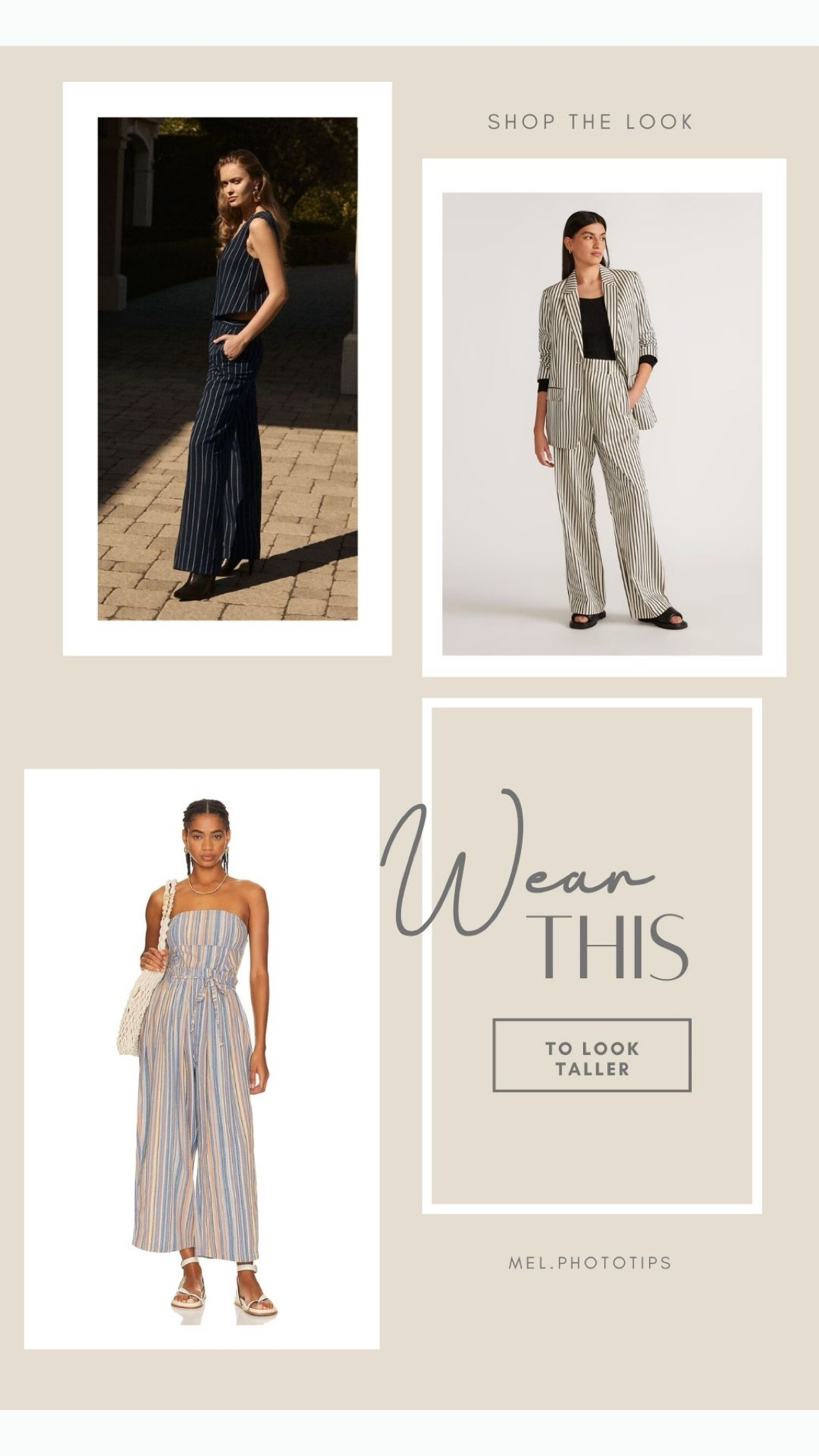 	Vertical stripes create an optical illusion, elongating your body visually. Horizontal stripes, on the other hand, can make you appear wider and shorter. Choose your patterns wisely to stretch your silhouette!

#LTKstyletip