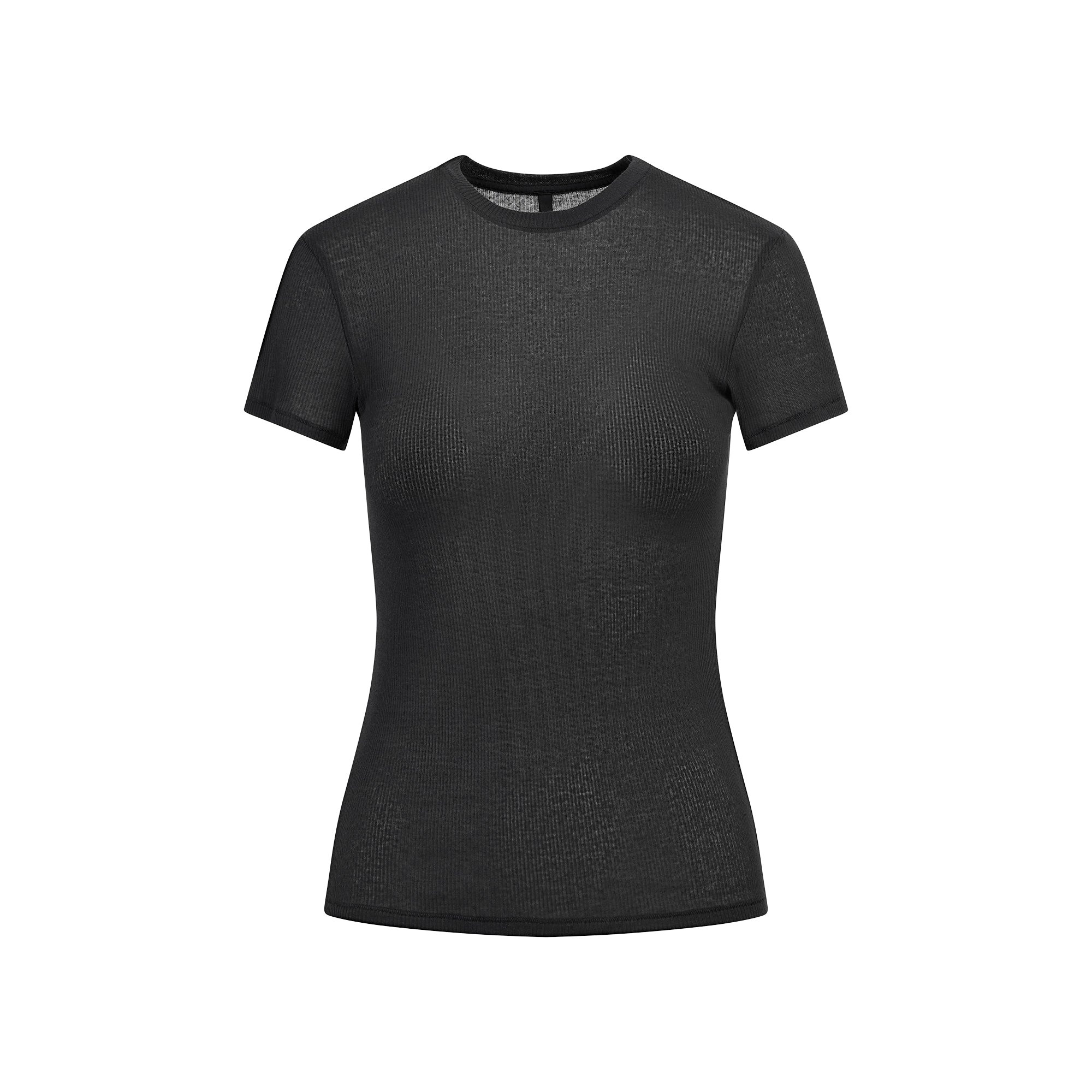 SHEER RIB T-SHIRT | SOOT | SKIMS | SKIMS (US)