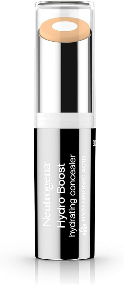 Neutrogena Hydro Boost Hydrating Concealer Stick for Dry Skin, Oil-Free, Lightweight, Non-Greasy and Non-Comedogenic Cover-Up Makeup with Hyaluronic Acid, 20 Light, 0.12 Oz | Amazon (US)