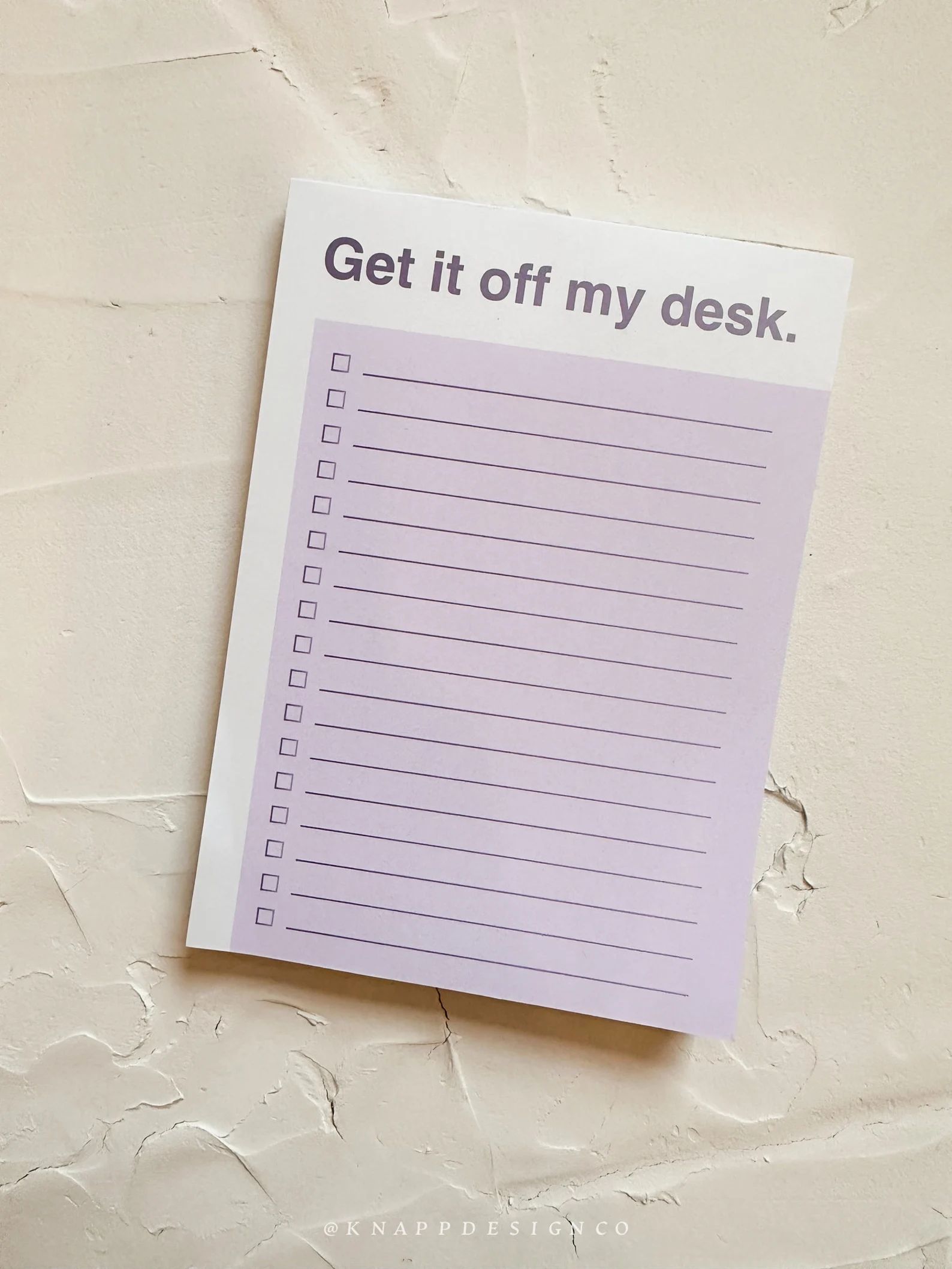 Get It off My Desk Notepad With Pencil Lavender Checklist - Etsy | Etsy (US)
