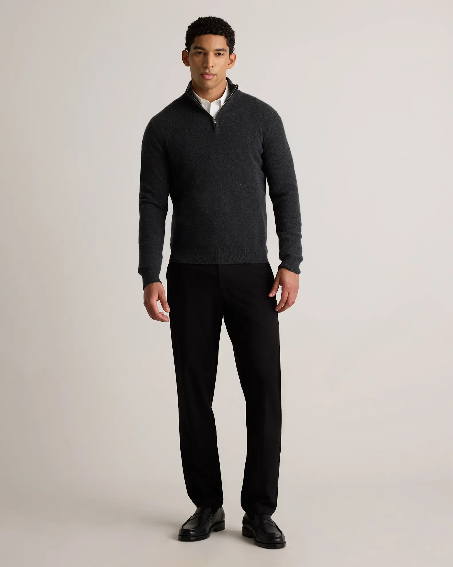 Mongolian Cashmere Quarter Zip Sweater | Quince