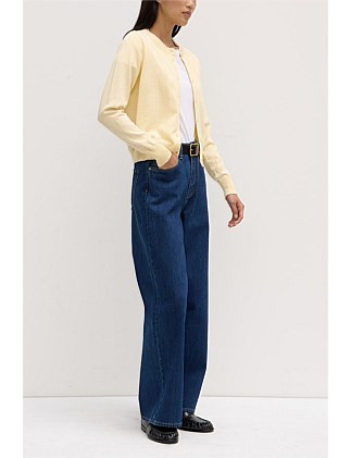 Semra Cotton Cashmere Cardigan Chamomile | David Jones (Australia & New Zealand)