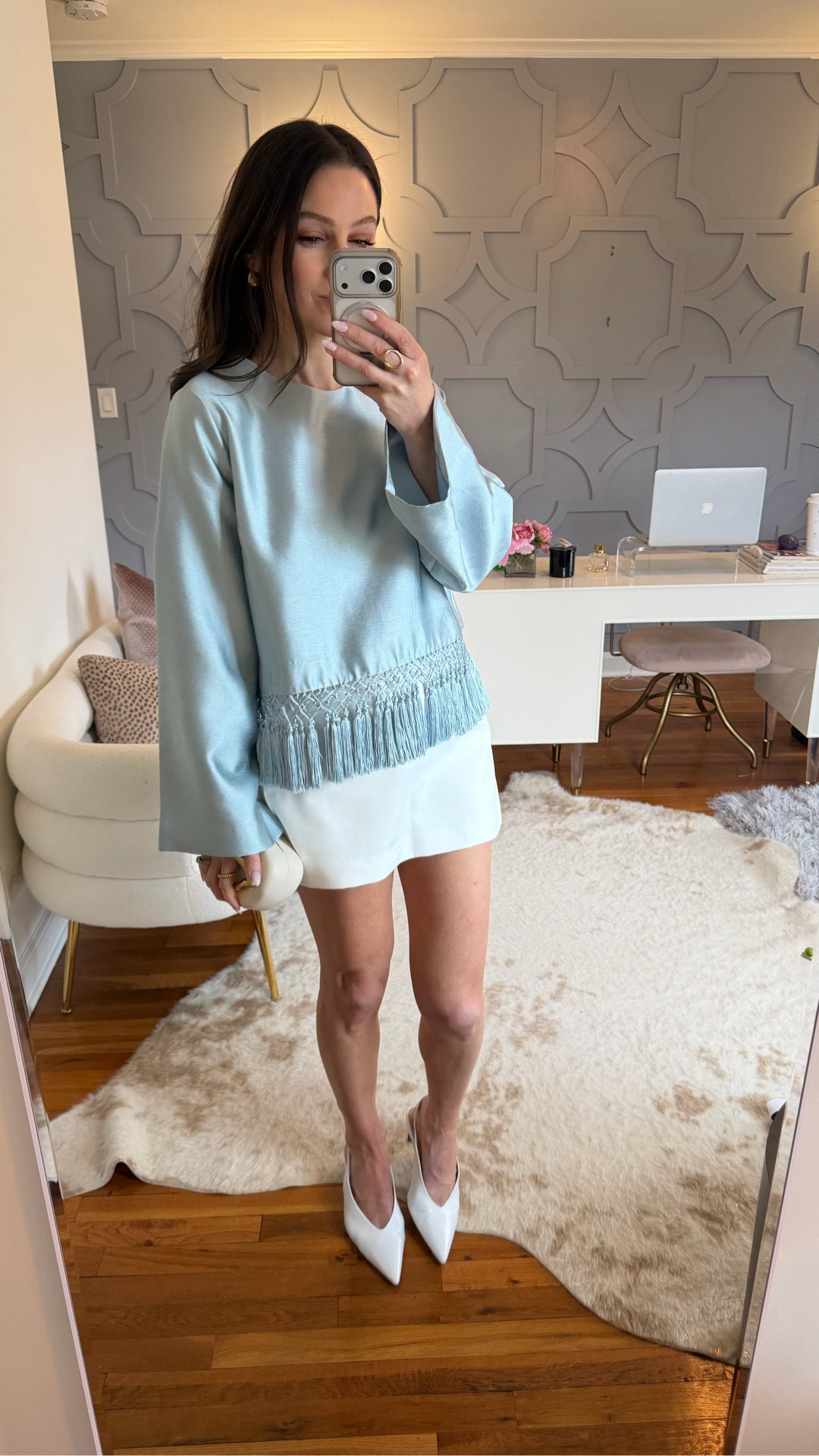 The beautiful fringe top styled back to the best skort ever! Both true to size  

#LTKootd #LTKSeasonal #LTKOver40