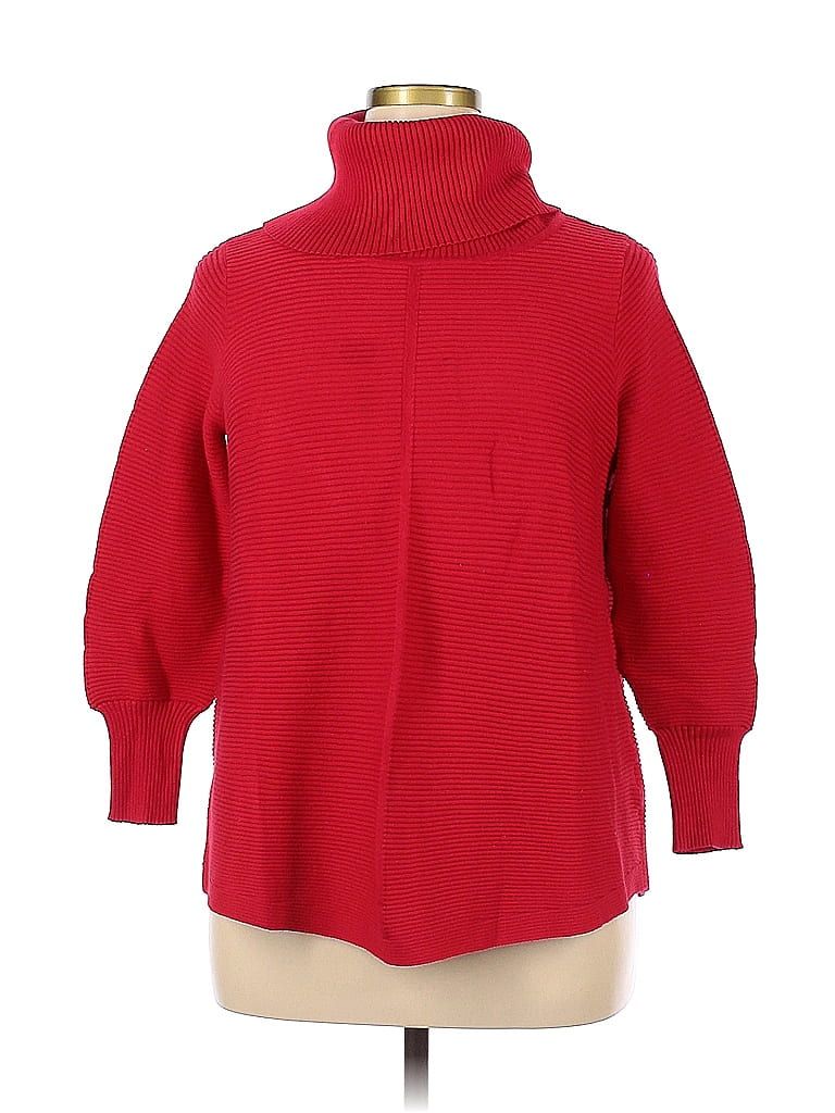 Cyrus Red Turtleneck Sweater Size 1X (Plus) - 56% off | thredUP