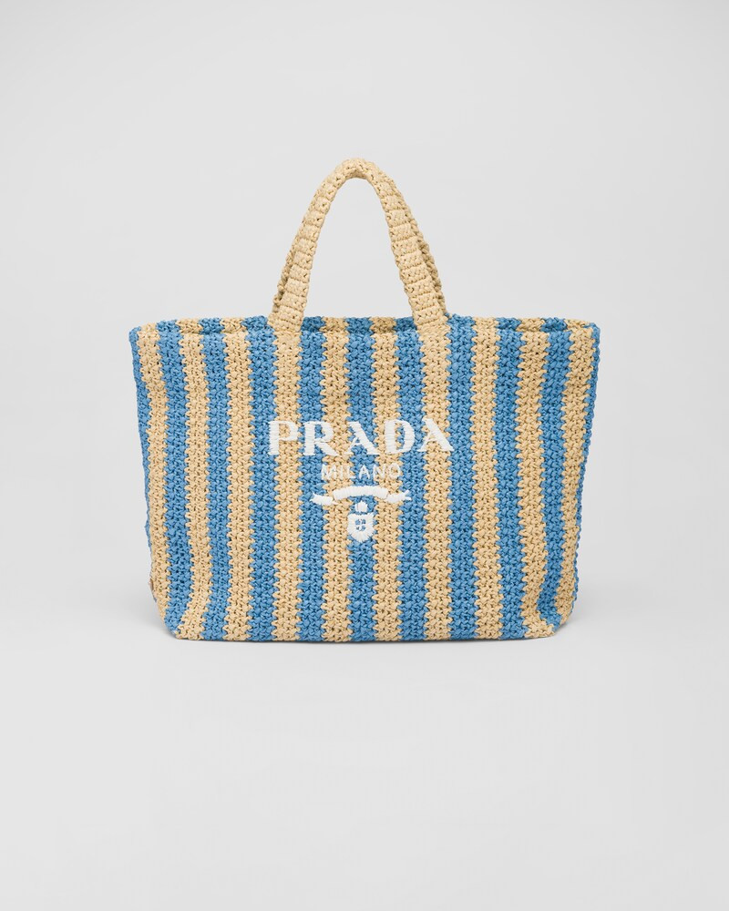 Large raffia tote bag | Prada Spa US