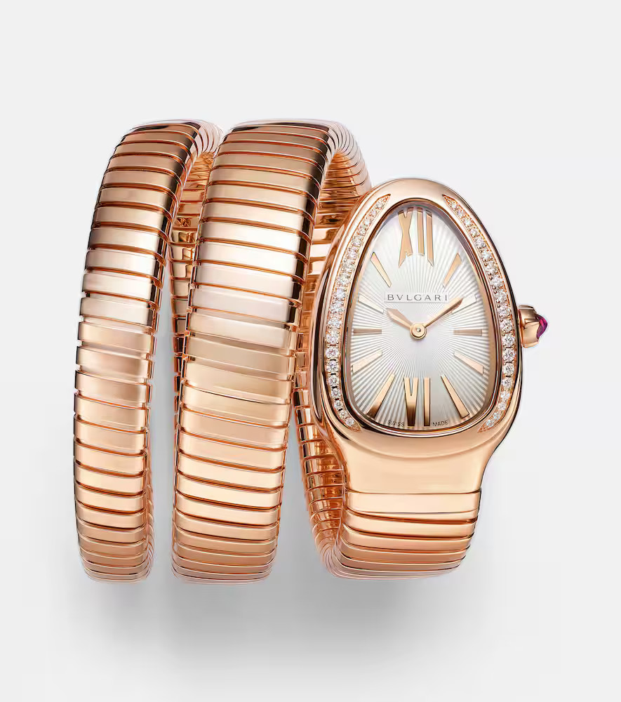 Bvlgari Serpenti Tubogas 35mm rose gold watch with diamonds and quartz | Mytheresa (US/CA)