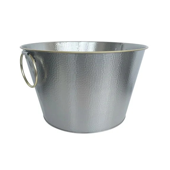 Better Homes & Gardens Stainless Steel Hammered Round Tub, 15 in | Walmart (US)