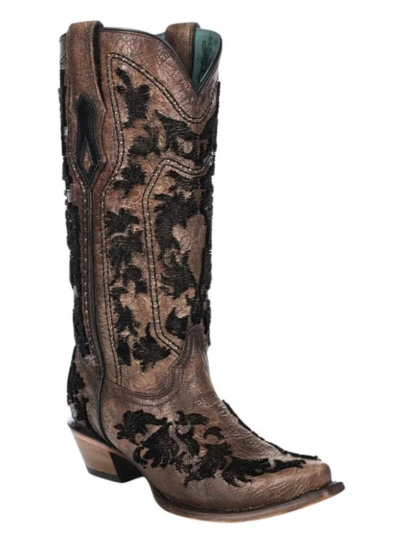 Corral Women's Crackled Bristle Western Boot Snip Toe - C4132 8 1/2 M  US | Walmart (US)