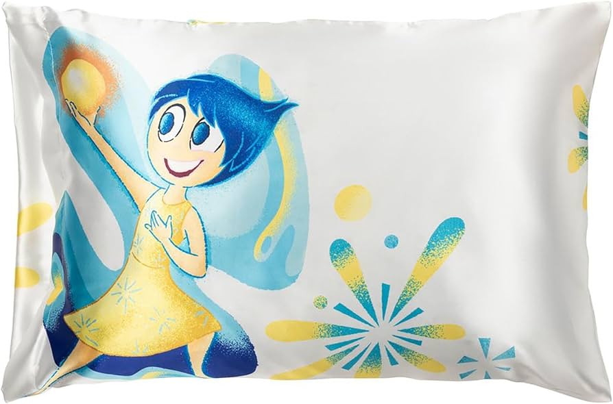 Disney Pixar Inside Out Joy Satin Pillowcase - Standard Size 20x30 Inch Silky Soft White Premium ... | Amazon (US)