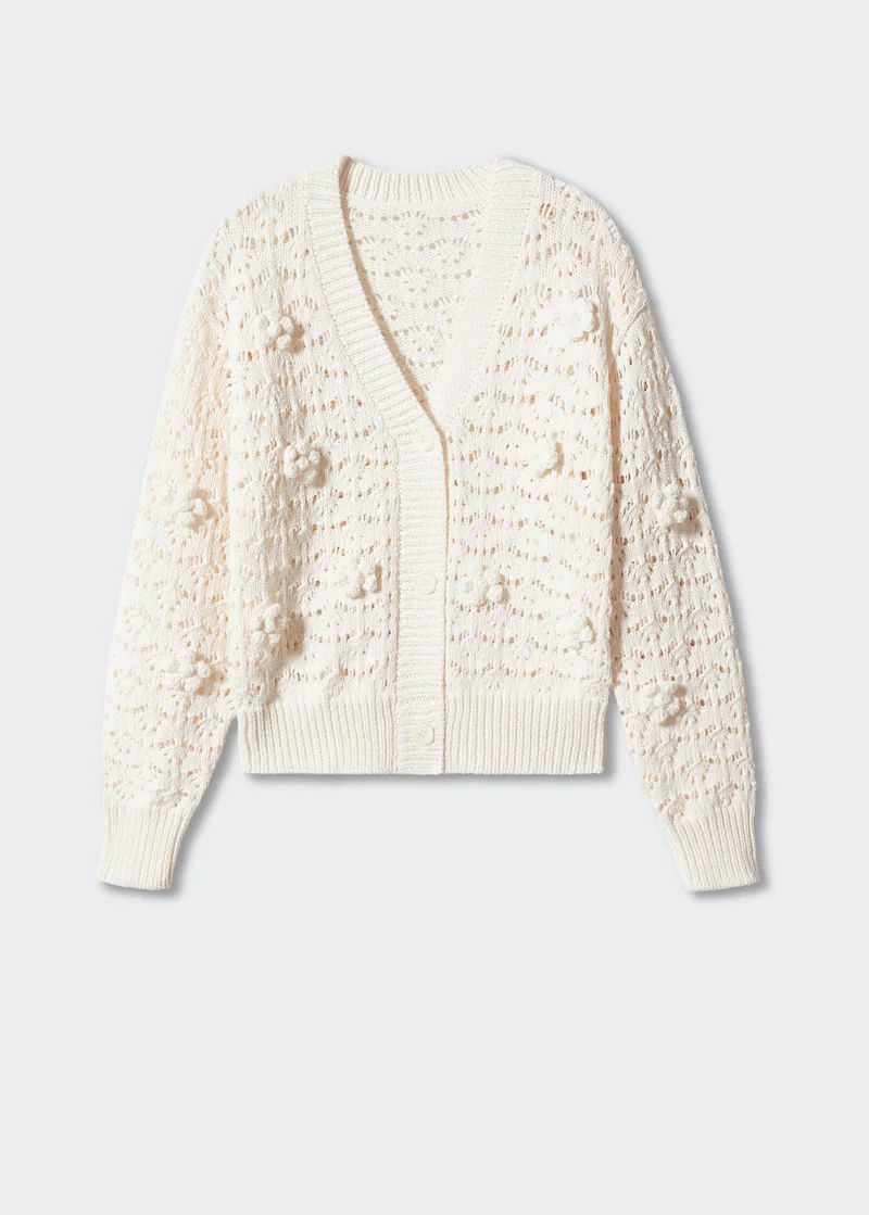 Openwork knit cardigan -  Women | Mango USA | MANGO (US)