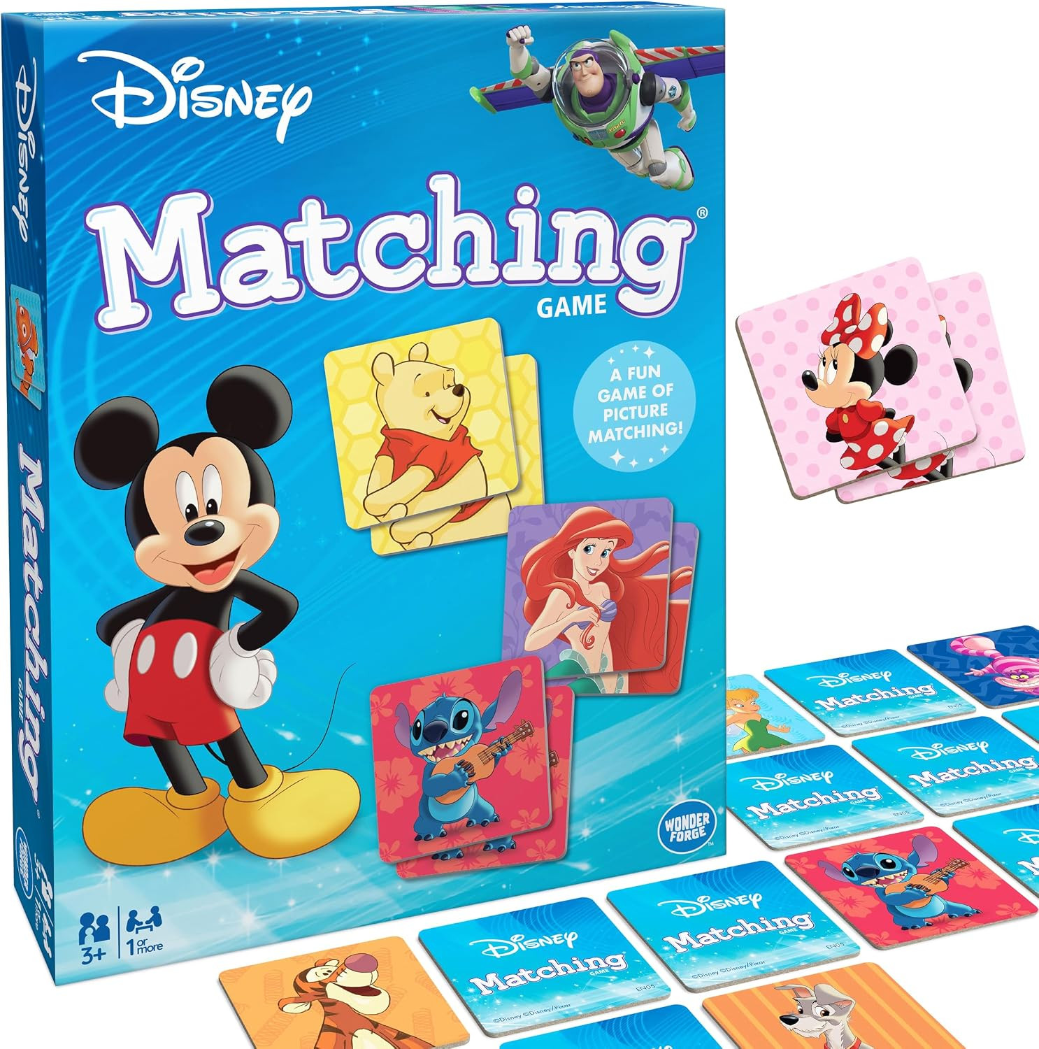 Wonder Forge Disney Matching Game - Fun Memory Game for Boys & Girls Ages 3 and Older - Featuring Classic Disney Characters - Preschool Learning Toy | Amazon (US)