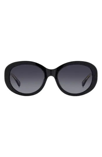 Kate Spade New York avah 56mm gradient round sunglasses in Black/Grey Shaded at Nordstrom Rack | Nordstrom Rack