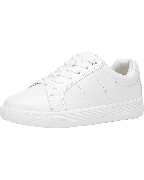Vepose 8013 White Sneakers for Women, Casual Fashion Flat Low Top Comfortable Classic Shoes | Amazon (US)
