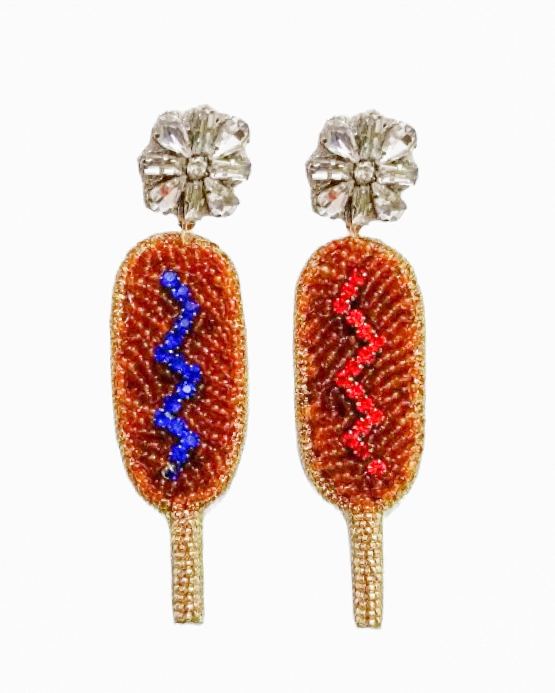 American Corn Dog Earrings | Dos Femmes, LLC