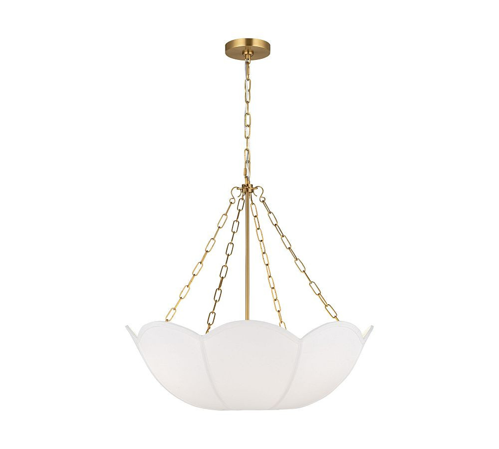 Rosy Round Chandelier, Small, Burnished brass | Pottery Barn (US)