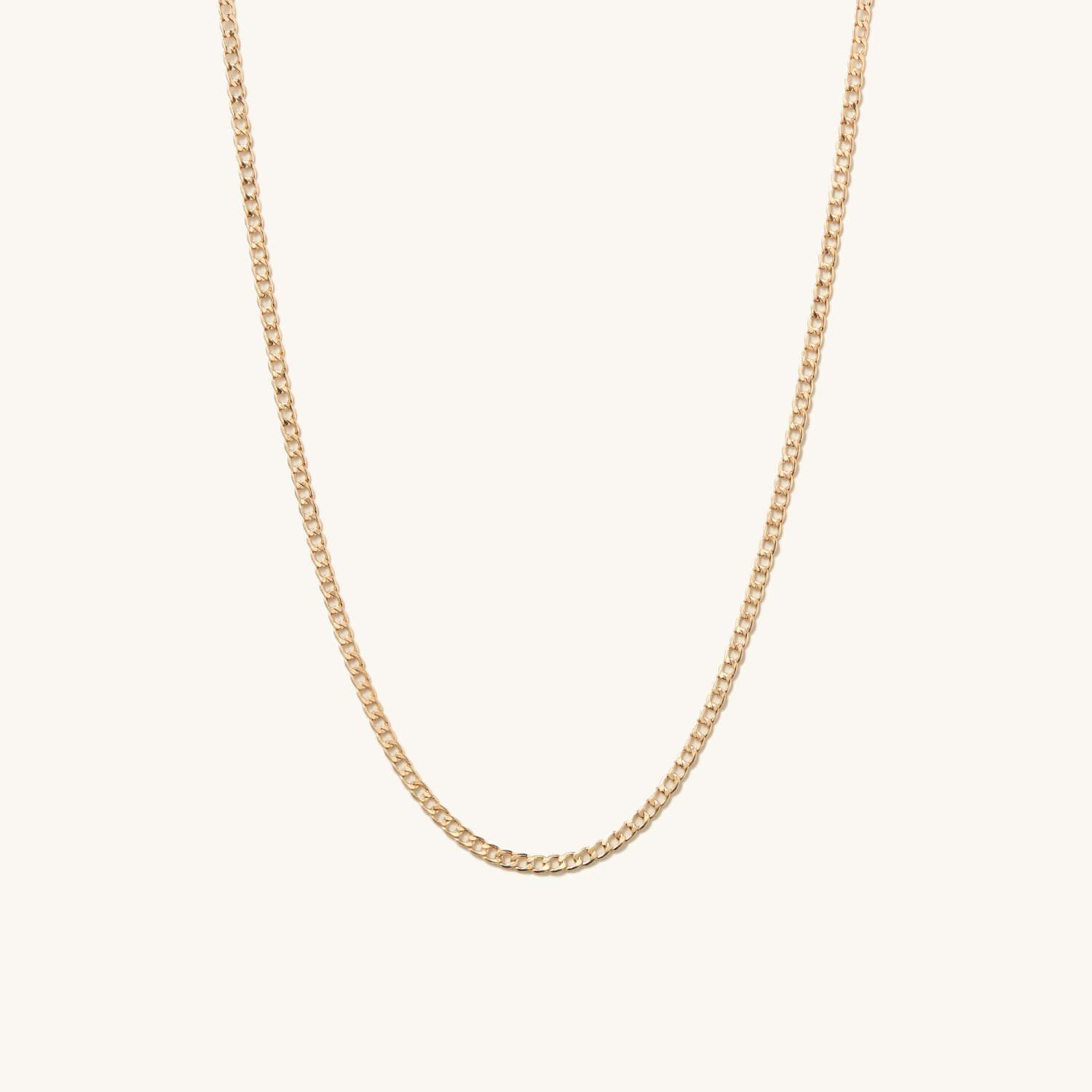 Flat Curb Chain Necklace | Mejuri Fine Crew