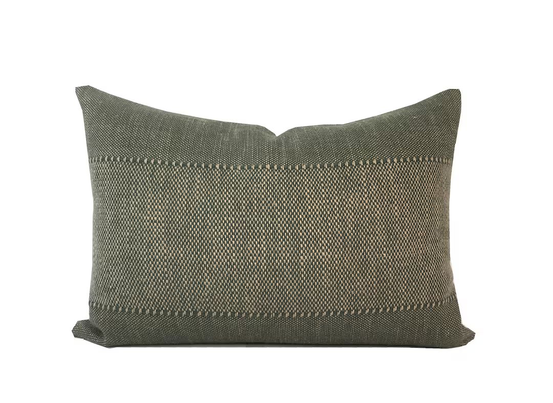 Designer Caravane Olive Green Pillow Cover Multiple Lumbar - Etsy | Etsy (US)
