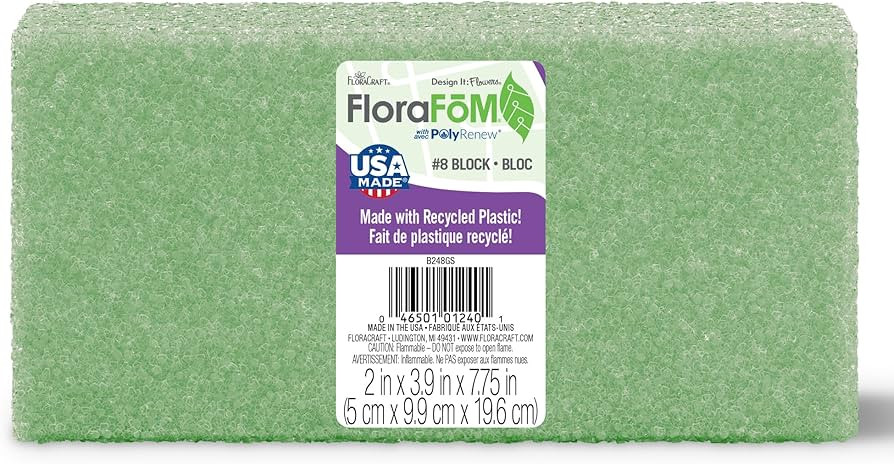 FloraCraft FloraFōM Block 2 Inch x 3.9 Inch x 7.75 Inch Green | Amazon (US)