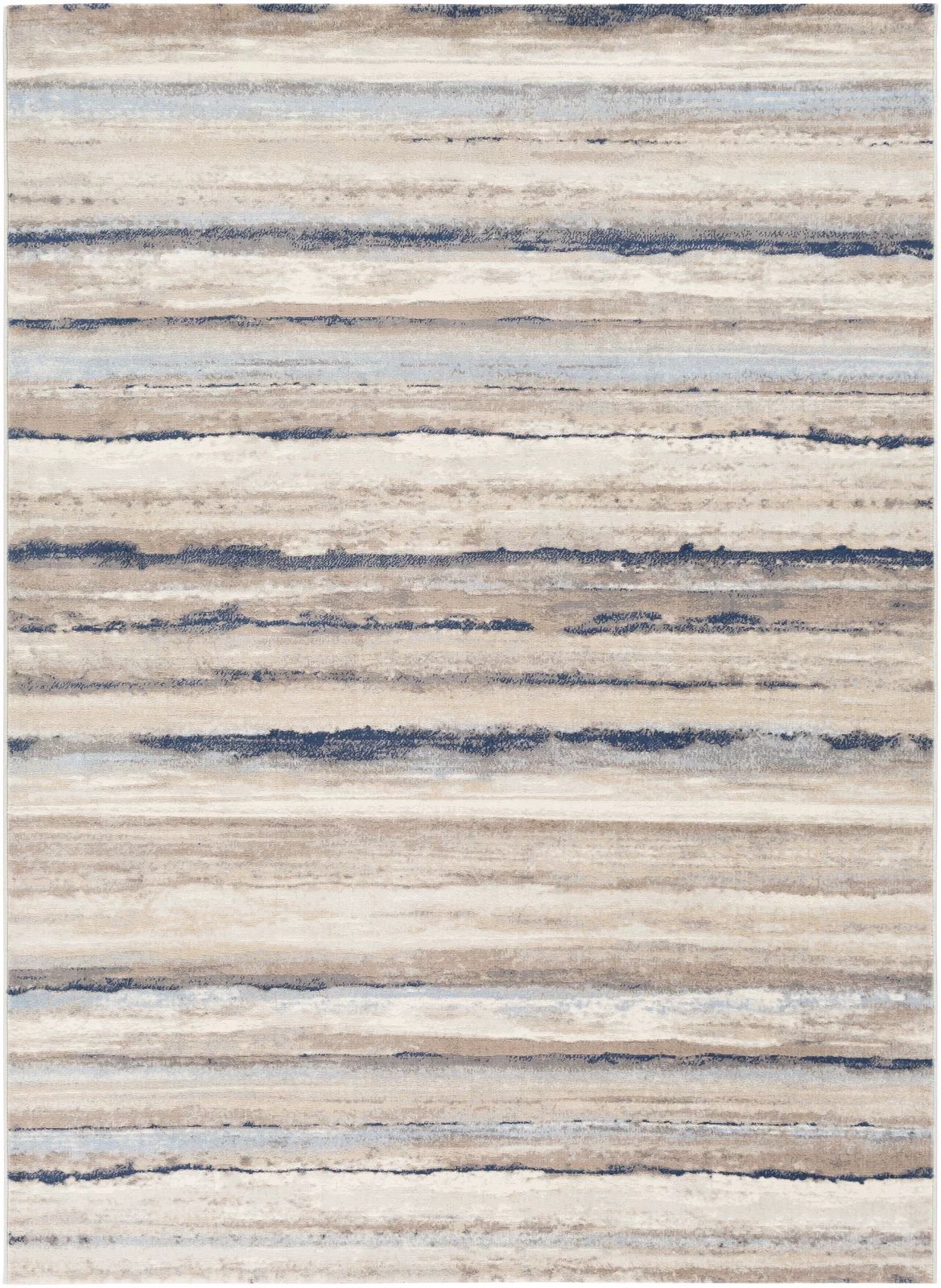 Behan Striped Area Rug in Light Blue/Off-White/Gray | Wayfair North America