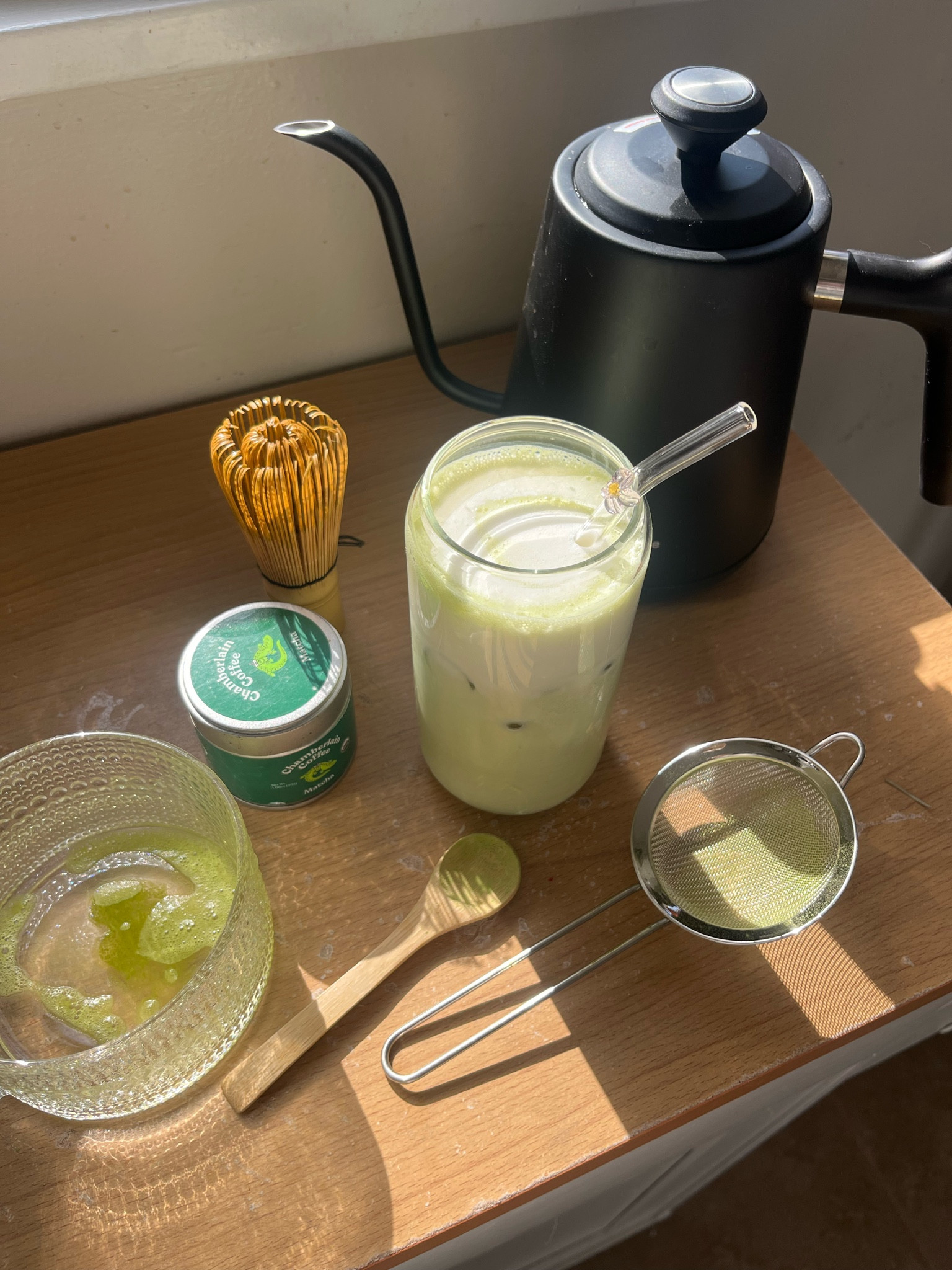 Morning matcha 🍵🎀🤍